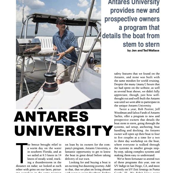Antares 44 sailing catamaran at sea